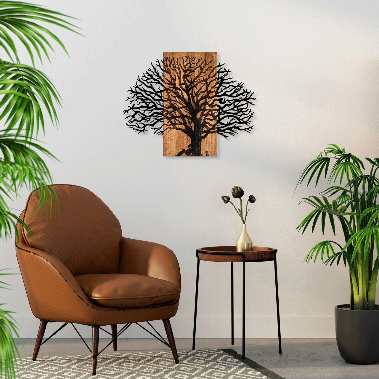 Decoratiune de perete, MA-307, Dimensiune: 58 x 75 cm, Nuc / Negru - imagine 7